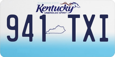 KY license plate 941TXI