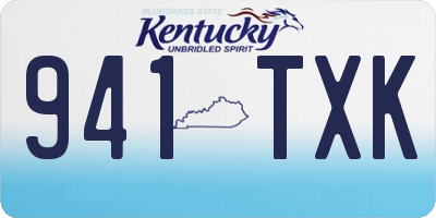 KY license plate 941TXK