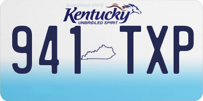 KY license plate 941TXP