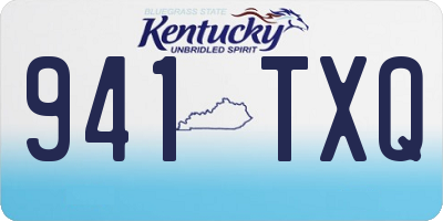 KY license plate 941TXQ