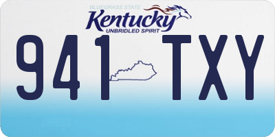 KY license plate 941TXY