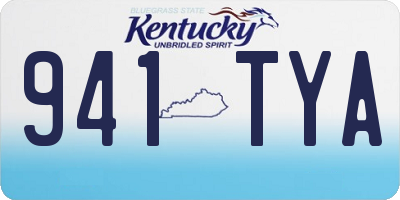 KY license plate 941TYA
