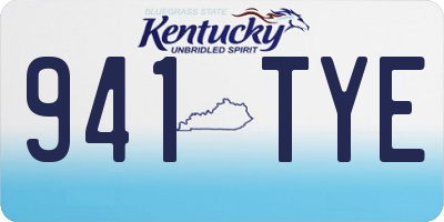 KY license plate 941TYE