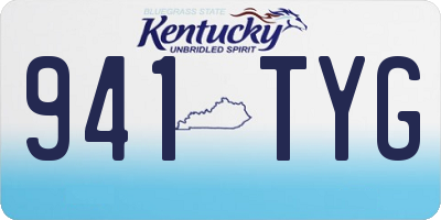 KY license plate 941TYG