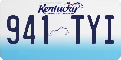 KY license plate 941TYI