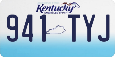 KY license plate 941TYJ
