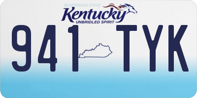 KY license plate 941TYK