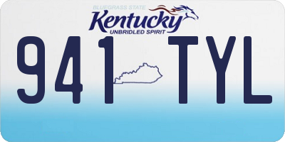 KY license plate 941TYL