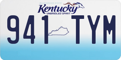 KY license plate 941TYM