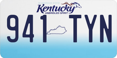 KY license plate 941TYN