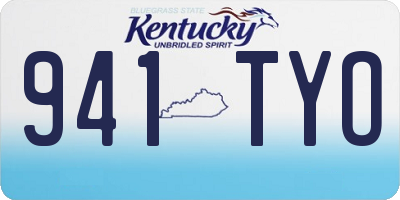 KY license plate 941TYO