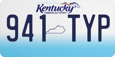 KY license plate 941TYP
