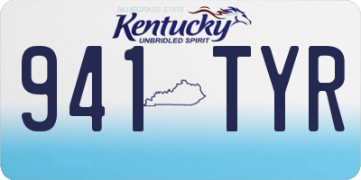 KY license plate 941TYR