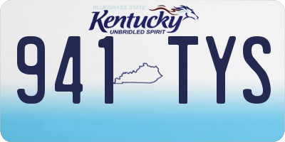 KY license plate 941TYS