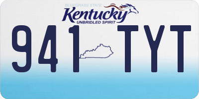 KY license plate 941TYT