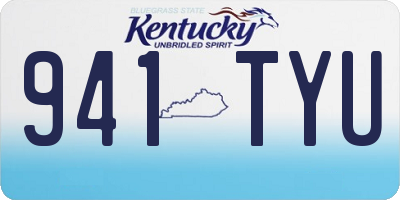 KY license plate 941TYU