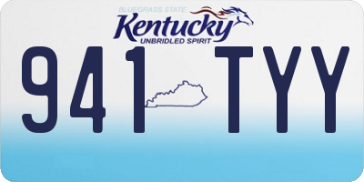 KY license plate 941TYY