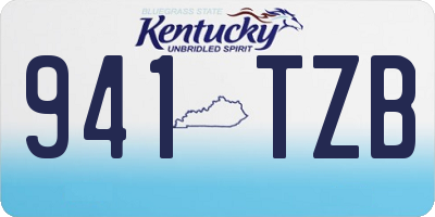 KY license plate 941TZB
