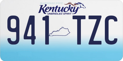 KY license plate 941TZC