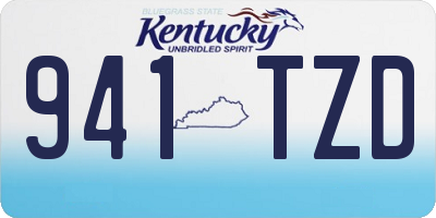 KY license plate 941TZD