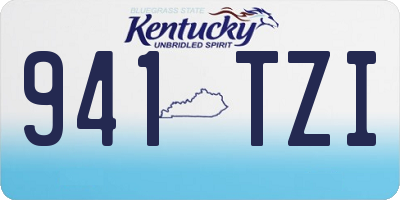 KY license plate 941TZI