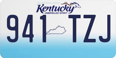 KY license plate 941TZJ