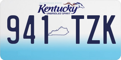 KY license plate 941TZK