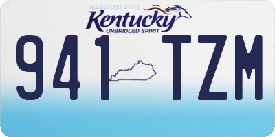 KY license plate 941TZM