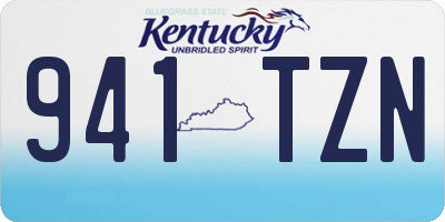 KY license plate 941TZN