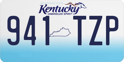 KY license plate 941TZP