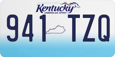 KY license plate 941TZQ