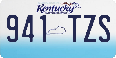 KY license plate 941TZS