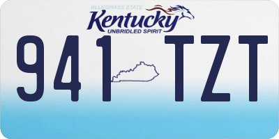 KY license plate 941TZT
