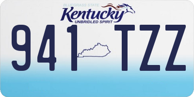 KY license plate 941TZZ