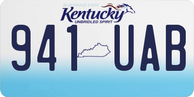 KY license plate 941UAB