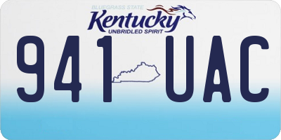 KY license plate 941UAC