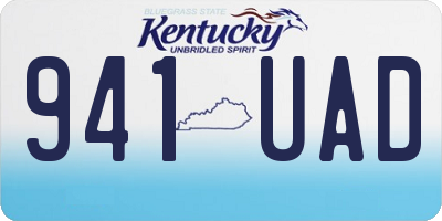 KY license plate 941UAD