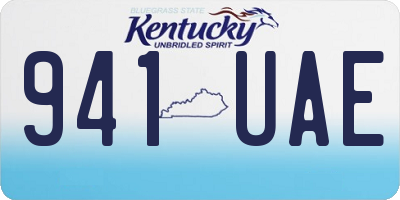 KY license plate 941UAE