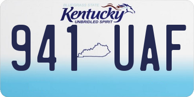 KY license plate 941UAF