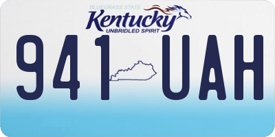 KY license plate 941UAH