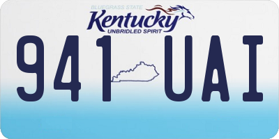 KY license plate 941UAI