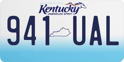 KY license plate 941UAL