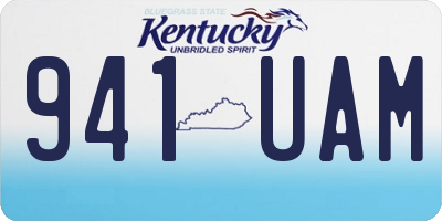 KY license plate 941UAM