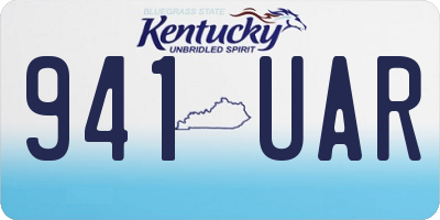 KY license plate 941UAR