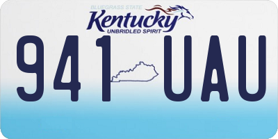 KY license plate 941UAU