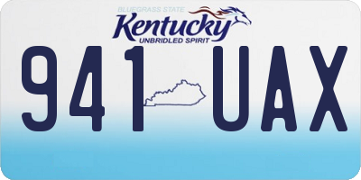 KY license plate 941UAX
