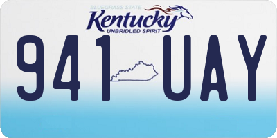 KY license plate 941UAY