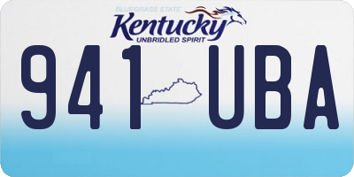 KY license plate 941UBA