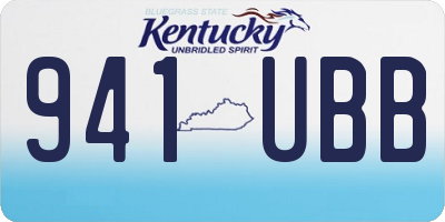 KY license plate 941UBB