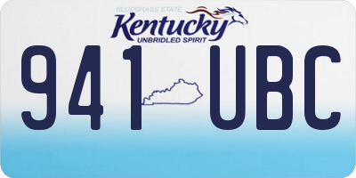 KY license plate 941UBC